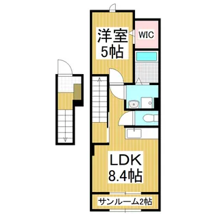 メゾンドルミエール 蟻ヶ崎【2階】の間取り