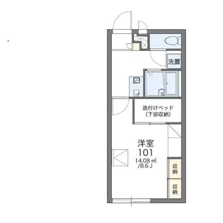 レオパレスラ・ティーダ【102号室】の間取り