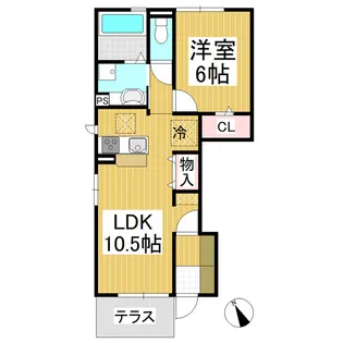 ラ・フウガ【1階】の間取り
