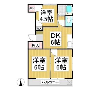 第1松本コーポ【201号室】の間取り
