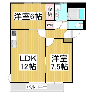 かりんⅠ【101号室】の間取り