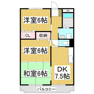 グランデュオ【205号室】の間取り