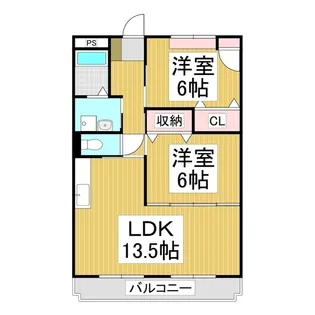 グランデュオ【105号室】の間取り