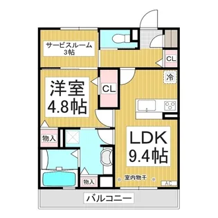 オリンピアパーク【203号室】の間取り
