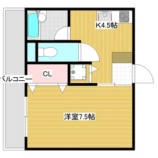 メゾンドゥプリムール【101号室】の間取り