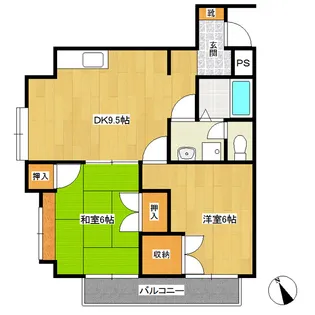 下田ハイツ馬場町【203号室】の間取り