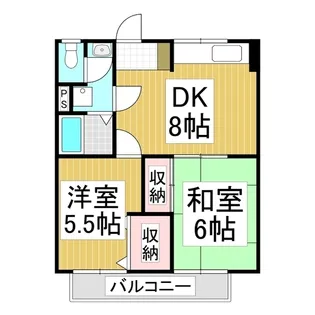 下田ハイツ馬場町【203号室】の間取り