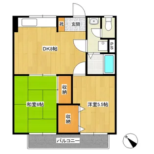 下田ハイツ馬場町【302号室】の間取り