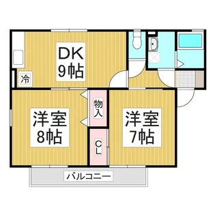 ボヌール丹波島 B棟【1階】の間取り