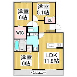 RIZIERE【102号室】の間取り