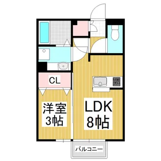 Alice Garden NAKAJIMA C棟【2階】の間取り