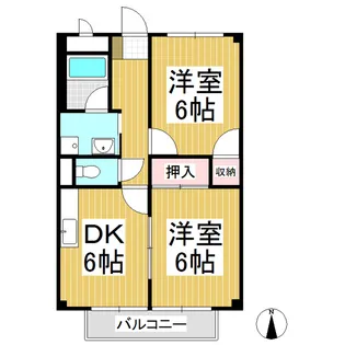 クレセール越野 A棟【1階】の間取り