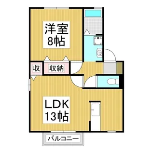 セジュール F【102号室】の間取り
