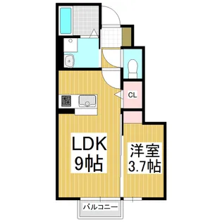 モダンコートH【102号室】の間取り