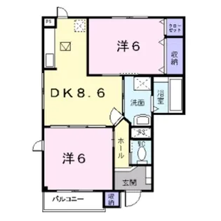 サンリットヒルズC棟【1階】の間取り