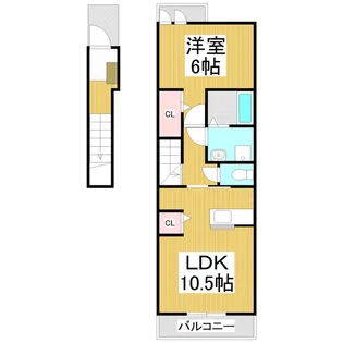 フローラルⅡ【206号室】の間取り