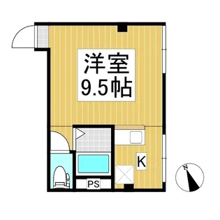 D鷹匠【2-E号室】の間取り
