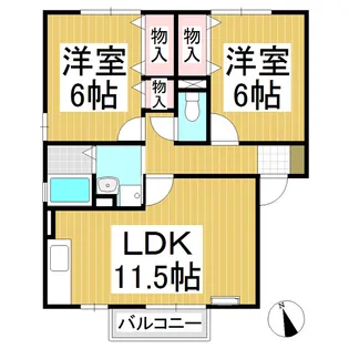 ネオ・ハーベスト【1階】の間取り