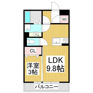 ソレイユ渚【105号室】の間取り