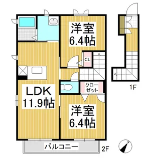 シャーメゾンポム【2階】の間取り