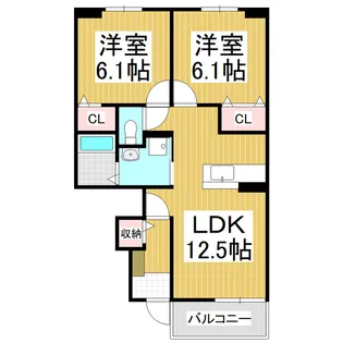 カーサ・アルモニー【1階】の間取り