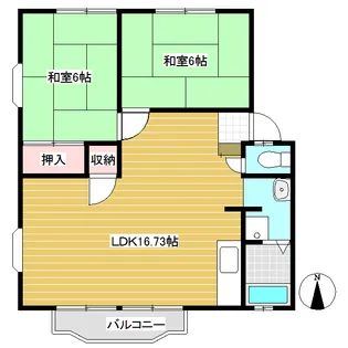 ハイツ駒草1【5号室】の間取り