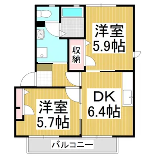 フォレストエバーInn E棟【2階】の間取り
