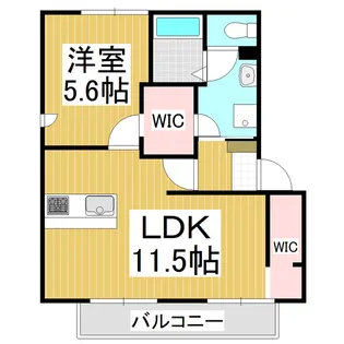 サンシャイン杉山D棟【202号室】の間取り