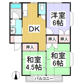 カーニバルハイツ【102号室】の間取り