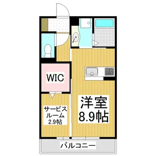 コンフォート征矢野【106号室】の間取り