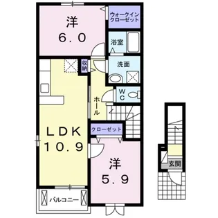 アルカンシエル古里C【2階】の間取り