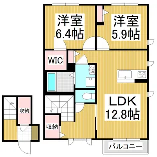 CASA安曇野【2階】の間取り
