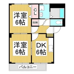 Surplus TwoジラソーレA【201号室】の間取り