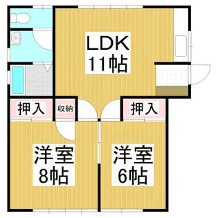 ノーストハイツ【102号室】の間取り