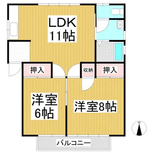 ノーストハイツ【201号室】の間取り
