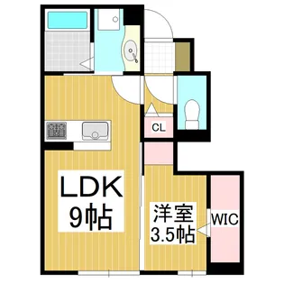 グラディコート A棟【102号室】の間取り