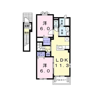 シャンドール【201号室】の間取り