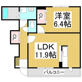 リーブ・レジダンス【105号室】の間取り