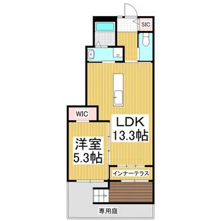 Amalfi【102号室】の間取り