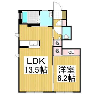 パルコ オオタC【101号室】の間取り