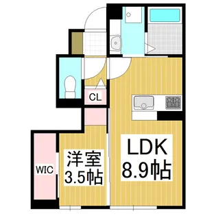 La verita【102号室】の間取り