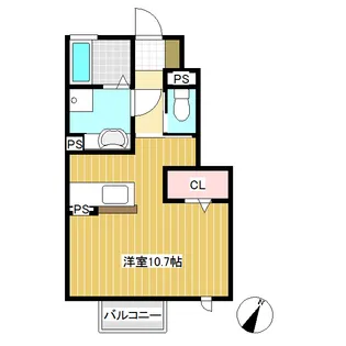 ロイヤルヴィレッタ A棟【105号室】の間取り