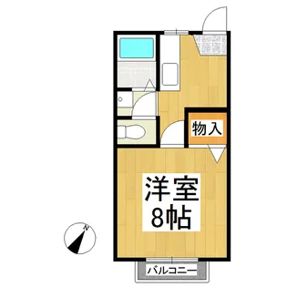 フレグランスWEST A・B【A205号室】の間取り