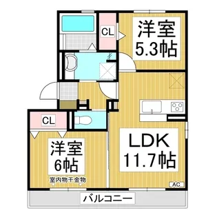 ノートル スウェ【3階】の間取り