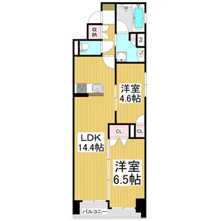 アリービオ東口【6階】の間取り