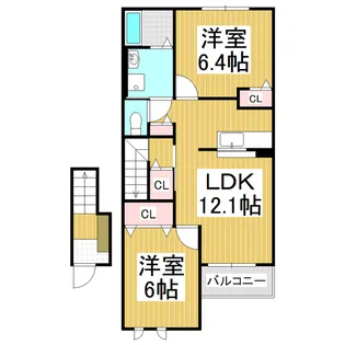 カーサ フェリーチェ T【202号室】の間取り