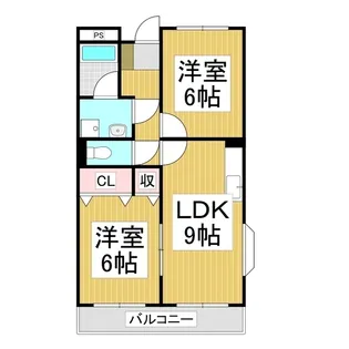 Limpiaいいだ【201号室】の間取り