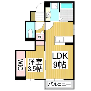 クレール リン B【101号室】の間取り