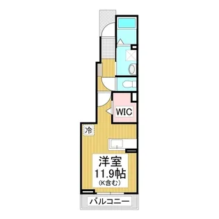 リップル箱清水【1階】の間取り