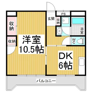 ハイツサンルート【303号室】の間取り
